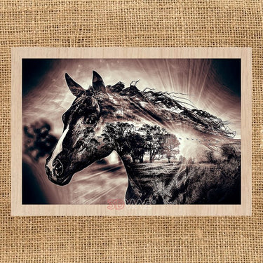 HORSE Glowforge laser file 3DWave